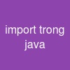 import trong java