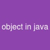 object in java