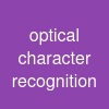 optical character recognition