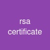 rsa certificate