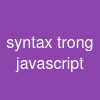 syntax trong javascript