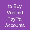 to Buy Verified PayPal Accounts