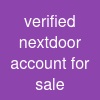verified nextdoor account for sale