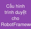 Cấu hình trình duyệt cho RobotFramework