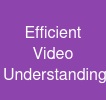 Efficient Video Understanding