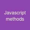 Javascript methods