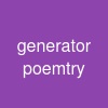 generator poemtry