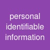 personal identifiable information