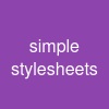 simple stylesheets