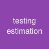 testing estimation