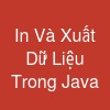 In Và Xuất Dữ Liệu Trong Java