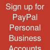 Sign up for PayPal | Personal & Business Accounts