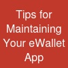 Tips for Maintaining Your eWallet App