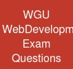 WGU Web-Development-Applications Exam Questions