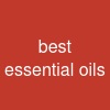 best essential oils