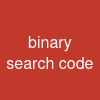 binary search code