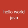 hello world java