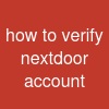 how to verify nextdoor account