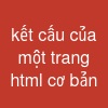 kết cấu của một trang html cơ bản