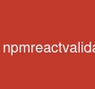 npm-react-validation