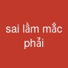 sai lầm mắc phải