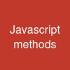 Javascript methods