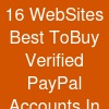 16 WebSites Best To.Buy Verified PayPal Accounts In This Year ..