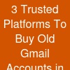 3 Trusted Platforms To Buy Old Gmail Accounts in Bu