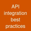 API integration best practices