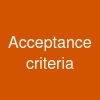 Acceptance criteria