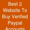 Best 2 Website To Buy Verified Paypal Accounts