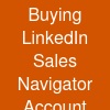 Buying LinkedIn Sales Navigator Account