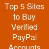 Top 5 Sites to Buy Verified PayPal Accounts