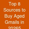 Top 8 Sources to Buy Aged Gmails in 20265