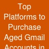 Top Platforms to Purchase Aged Gmail Accounts in the USA