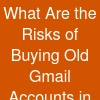 What Are the Risks of Buying Old Gmail Accounts in the USA?