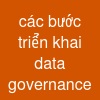 các bước triển khai data governance