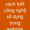 cách biết công nghệ sử dụng trong website