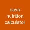 cava nutrition calculator