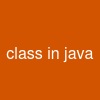 class in java