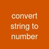 convert string to number