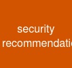 security recommendation