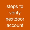 steps to verify nextdoor account