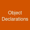 Object Declarations
