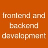 front-end and back-end development