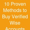 10 Proven Methods to Buy Verified Wise Accounts Online ...