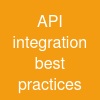 API integration best practices