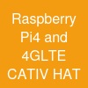 Raspberry Pi4 and 4G-LTE CAT-IV HAT