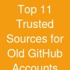 Top 11 Trusted Sources for Old GitHub Accounts
