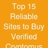 Top 15 Reliable Sites to Buy Verified Cryptomus Accounts